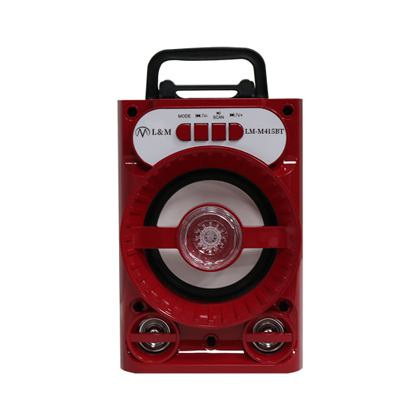 LM-M415BT red portable bluetooth speaker