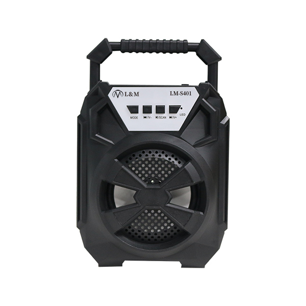 LM-S401 black portable bluetooth speaker