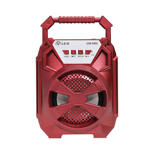 LM-S401 red portable bluetooth speaker