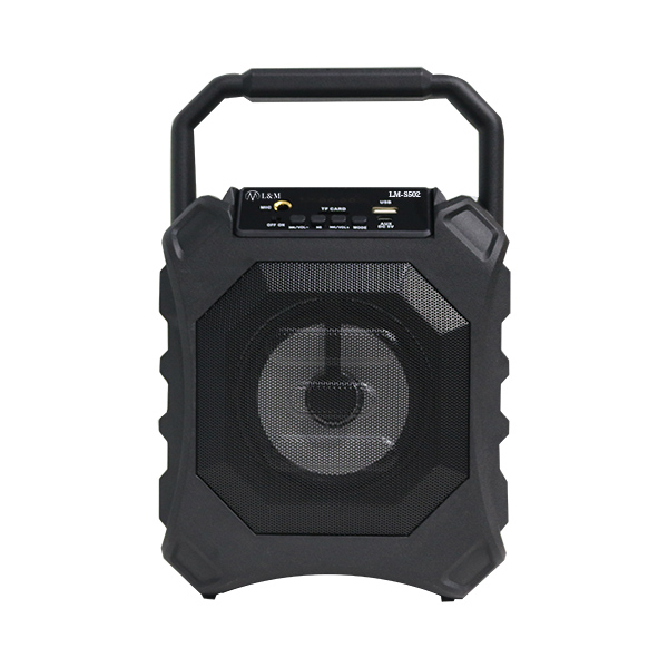 LM-S502 black portable bluetooth speaker